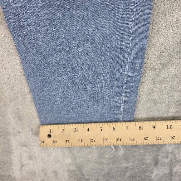RE/DONE Jeans Womens 29 Blue Distressed Destroyed High Rise Button Fly Raw Hem - Picture 8 of 12